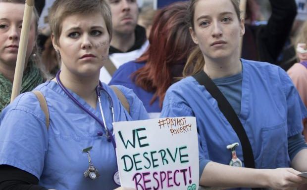 nurse protest